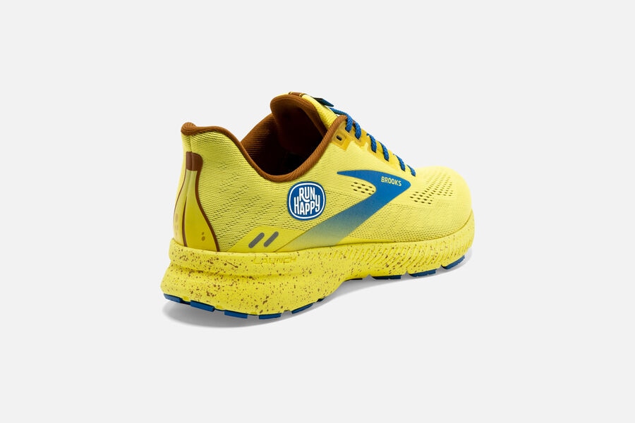 Brooks Running Shoes - Launch 8 Road Womens - Yellow/Blue - ODT-431876